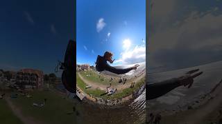 Huge Kitesurfing Jump over the pier 😱🤯 [upl. by Rosalind]