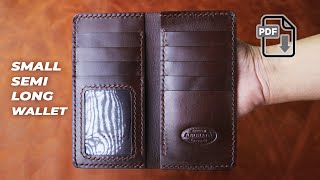 Small Semi Long Wallet  Tutorial with PDF pattern [upl. by Anaxor]