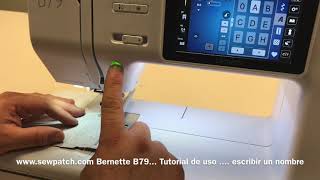 wwwsewpatchcom Bernette B79 Tutorial de uso básico [upl. by Ecineg]