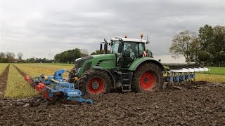 Fendt 936 Vario  Lemken  Ploughing amp Power Harrowing in one pass  Flevoland [upl. by Annahsirhc]