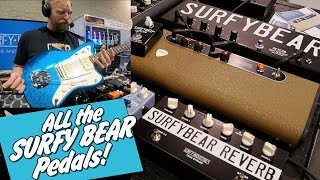 All the Surfy Bear Reverbs  dripDripDRIP FOR DAYS  Surf guitar tones at NAMM2020 [upl. by Nirra39]