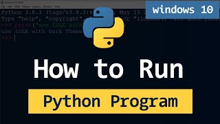 How to Run Python Programs  py files  on Windows 11  All Options [upl. by Horner]