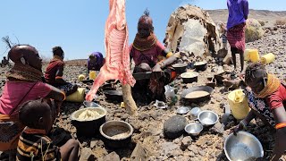 Desert Turkana Tribe Traditional Wedding With A Whole Lamb MeatAfrican Village [upl. by Caldeira]