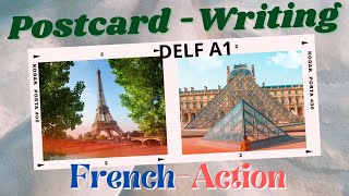 How to write a postcard in French DELF A1 with Jenny at your fingertips [upl. by Miguela]