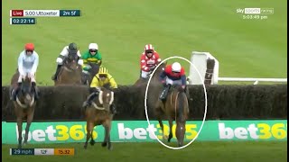 Amazing recovery from horse and jockey to win Uttoxeter race [upl. by Atihcnoc]