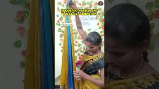 Pallu Saree Design and Blue Saree Combination Uma Sarees center traditinal fashion [upl. by Kitti367]