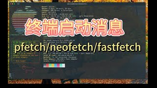 终端启动消息 pfetchneofetchfastfetch  打造我的终端环境 [upl. by Nomor]