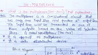 what is DeMultiplexer in hindi  1×2 demultiplexer [upl. by Tisman]