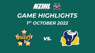 Game Highlights Grand Final 2  West Auckland Admirals vs SkyCity Stampede  NZIHL 1st Oct 2022 [upl. by Mich408]