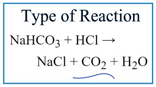 Type of Reaction for NaHCO3  HCl  NaCl  CO2  H2O [upl. by Neetsirhc]