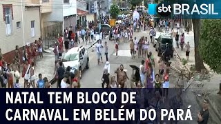 Bloco Império Romano de Belém do Pará já está em ritmo de carnaval  SBT Brasil 251223 [upl. by Hsitirb583]