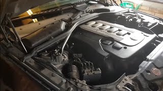 Inlet manifold removal  coolant leak repair  vacuum line replacement BMW 530d e60 [upl. by Eimmaj]