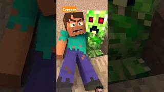 Noob and creeper disappeared minecraft minecraftanimation creeper shorts [upl. by Grantley]