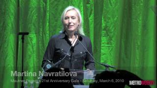 Martina Navratilova speaks at the Mautner Project Gala [upl. by Yrrej268]