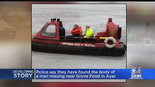 Ayer Police Find Body Of Missing Snowmobiler In Grove Pond [upl. by Ninaj]