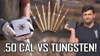 STRONGEST 50 Cal Rounds vs Tungsten Cube ft HoustonJones [upl. by Dorelia]