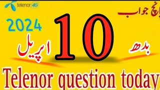 10 april 2024 questions and answers  My Telenor TODAY Answers [upl. by Harbot]