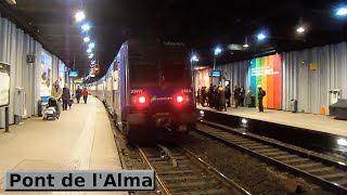 Pont de lAlma  RER C  Paris  SNCF Z8800  Z20900 [upl. by Latisha]