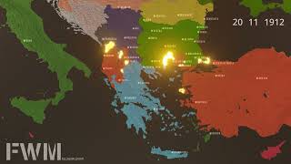 The Balkan Wars  Full World Map [upl. by Anissej334]