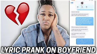 LYRIC PRANK ON BOYFRIEND💔 BACKFIRES [upl. by Alyal404]