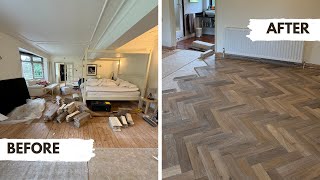 StepbyStep Installation Guide for Grey Haze Oak Herringbone Engineered Wood Flooring [upl. by Virgin]