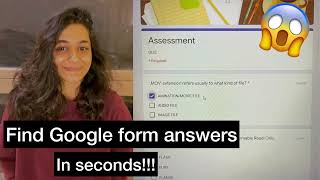 How to get Google Forms AnswersGet Google Forms Answers in secondsonlinetestgooglehackstricks [upl. by Yzdnil]