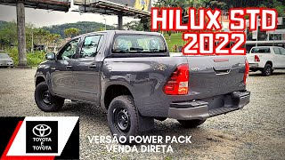 HILUX 2022  TOYOTA HILUX STD POWER PACK 2022 TURBO DIESEL 4X4 DETALHES DO INTERIOR E EXTERIOR [upl. by Auoy]