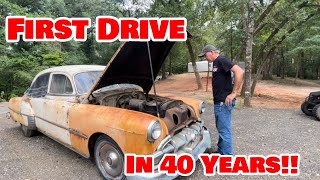 Will it Run Driving a 1950 Pontiac for first time in 40 years [upl. by Nosauq]