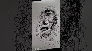 Scribble Art Face part 2 scribbleart scribbles scribbleart scribbleday drawing art [upl. by Dewees]