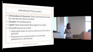 Business Law I Intentional Torts and Negligence  L1  Professor Sharma [upl. by Autum]