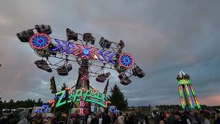 The Zipper amusement park ride with a Rainbow at the Saanich Fair near Victoria  BC [upl. by Aynnat]