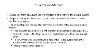 Single Entry System Methods of ascertaining profit or loss [upl. by Airot]