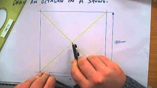 How to Draw an octagon in a square [upl. by Kathie962]