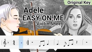 Adele  Easy On Me Play Along Violin Sheet [upl. by Wertheimer]