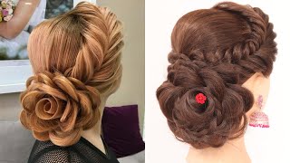 Cute Fishtail Braid Hairstyles  Easy amp Unique Hairstyle Updo Hairstyle  Bun Hairstyle [upl. by Aihsas]