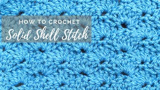 How To Crochet Solid Shell Stitch or Scallop Stitch [upl. by Eiryk]