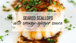 Seared Scallops with OrangeGinger Sauce [upl. by Abla582]