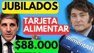 🛑 CAPUTO y MILEI❗️TARJETA ALIMENTAR y AUMENTO a Jubilados y Pensionados en ENERO y FEBRERO 2024 [upl. by Tanhya]