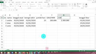 NETWORKDAYSINT Cara Menghitung Jumlah Hari Kerja Karyawan di Microsoft Excel [upl. by Whitcomb]