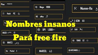 Nombres insanos para free fire [upl. by Solokin588]