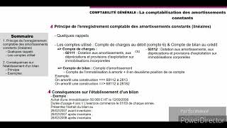 Comptabilisation des amortissements et incidence sur le bilan partie 2 [upl. by Ocisnarf]