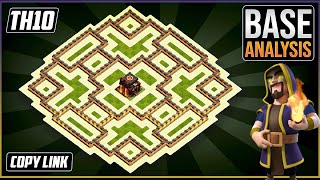 New ULTIMATE TH10 HYBRIDTROPHYdefense Base 2021 Town Hall 10 Trophy Base Design  Clash of Clans [upl. by Amhsirak]