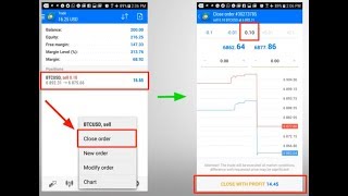 How to Take Partial Profit on MT4 mobile  How to execute partial close on a trade [upl. by Nellad802]