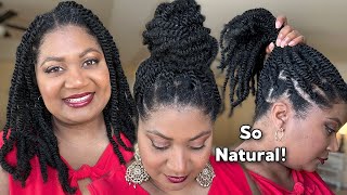 DIY Easy Large Spring Twist Low tension Versatile protective style springtwist outrehair [upl. by Dinse976]