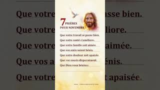 ✝️✝️7 prières pour Novembre catholique France prière jésus foi [upl. by Kcinnay]