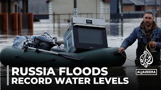 Russia floods Recordhigh water levels in Orenburg persist [upl. by Arjan354]