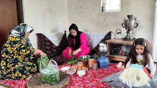 Azerbaijani Dolma Recipe  Meatstuffed grape leaves  Delicious Dolma in village [upl. by Eelahs]