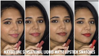 MAYBELLINE VINYL INK LIPSTICKS  BEST NUDE SHADES SWATCHES [upl. by Edrahc]