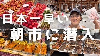 【日本一早い朝市】豪雨の館鼻朝市に潜入してきました！ [upl. by Kali]