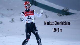 Markus Eisenbichler 1285 m 22022019 Kwalifikacje MŚ Innsbruck Seefeld 2019 [upl. by Landrum252]